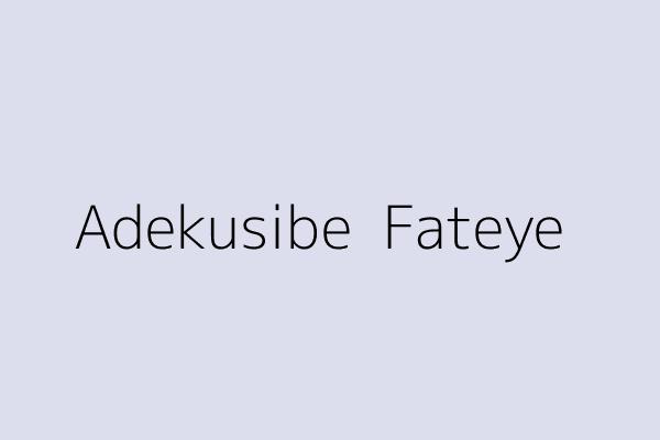 Adekusibe  Fateye